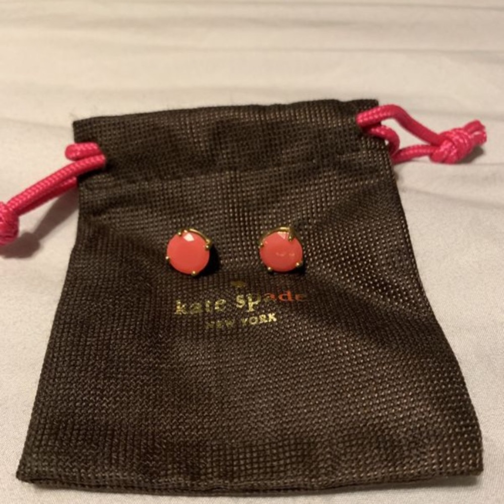Kate Spade Coral Gumdrop Earrings
